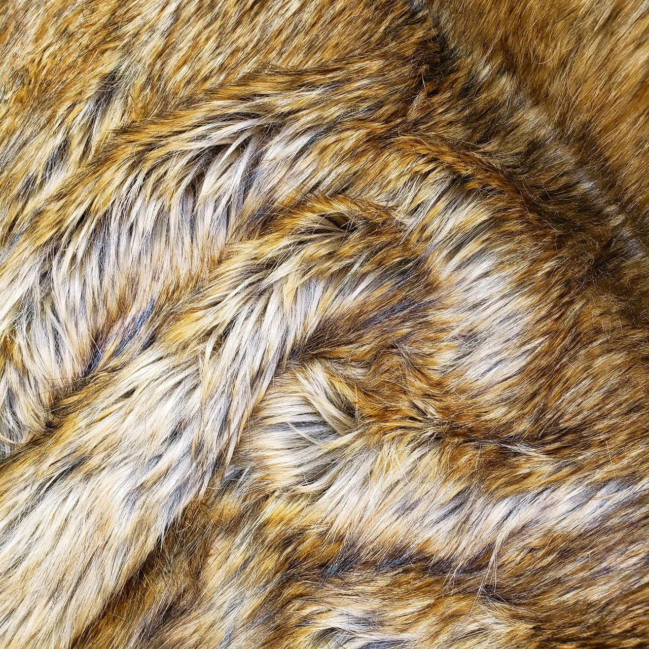 Bright Red white fox imitation faux fur fabric by the meter 