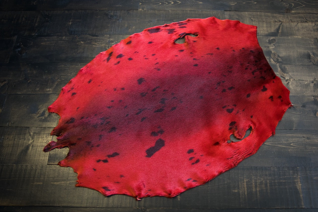 Dyed Harp Seal Skin - Cherry Red – Brador Fabrics