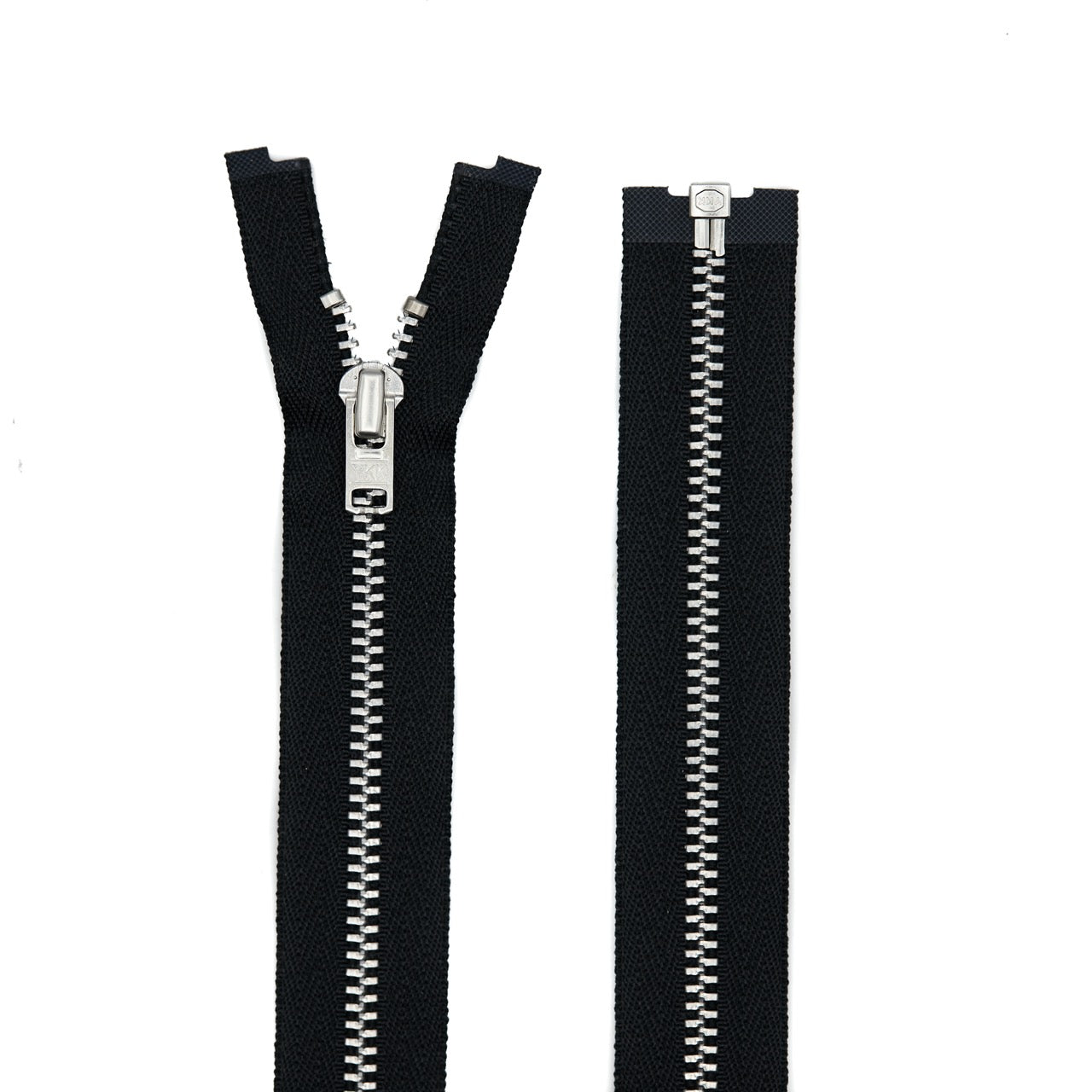 1-Way, Separable - 80" Lining Zipper - Black - silver