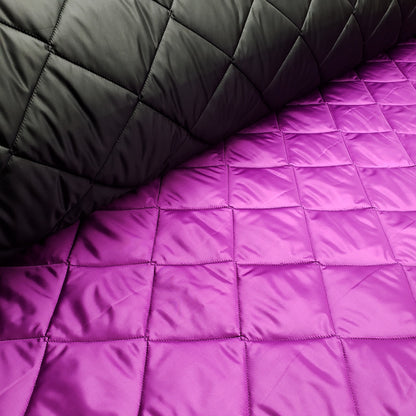 Quilted PrimaSoft™ - 2-Sided, 10oz - Iris Purple / Black (roll)