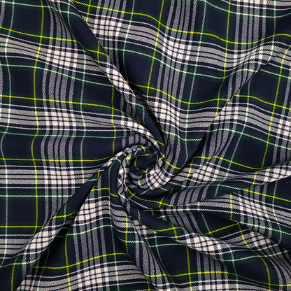 Tartan D - Green, Navy, White, Yellow