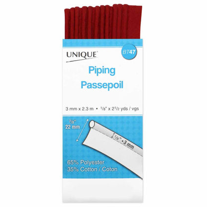 Poly Cotton Piping (Unique®) - Red (pk)