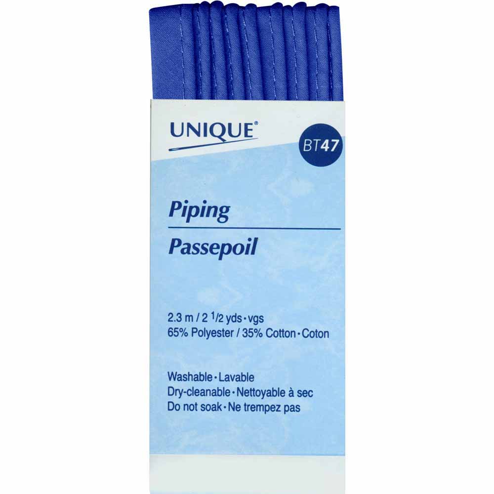 Poly Cotton Piping (Unique®) - Blue (pk)