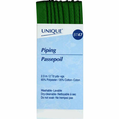 Poly Cotton Piping (Unique®) - Green (pk)