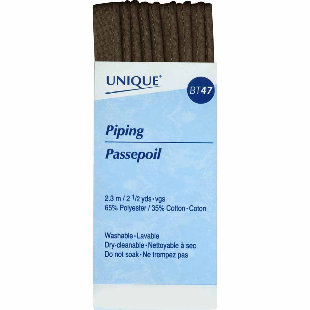 Poly Cotton Piping (Unique®) - Brown (pk)