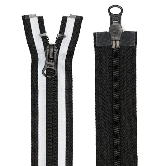 2-Way, Separable - Black/Reflective (Nylon - Invisible)