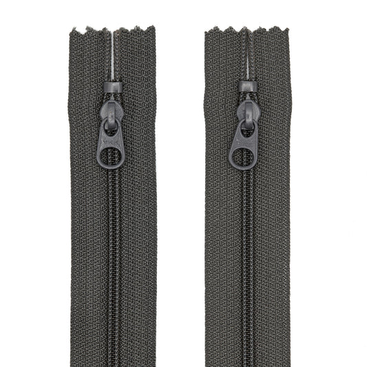 2-Way, Fully Closed - Charcoal (Nylon Coil)