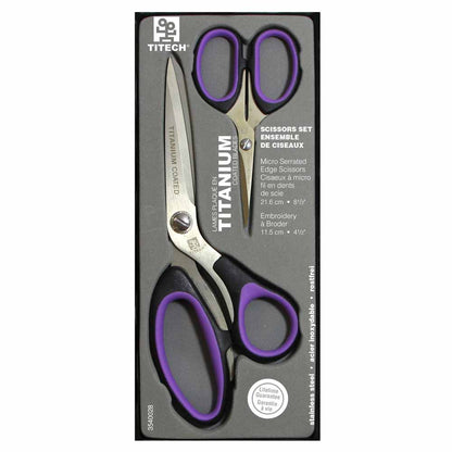 TITECH - 2pc Gift Set (Dressmaker's & Embroidery Scissors) pack