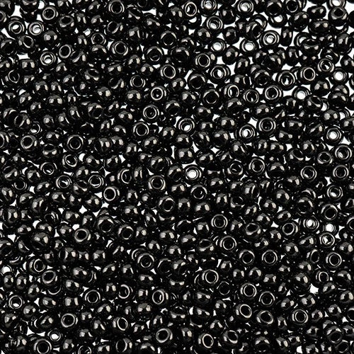 Czech Seed Beads 10/0 - Black (24g)