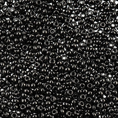 Czech Seed Beads 10/0 - Black (24g)