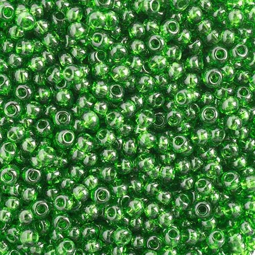 Czech Seed Beads 11/0 - Transparent Medium Green