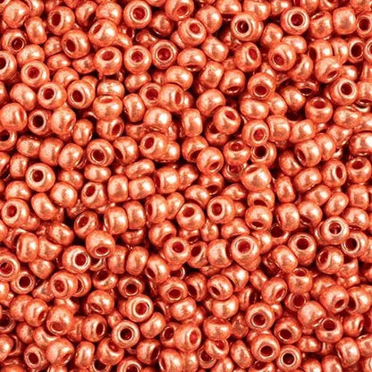 Czech Seed Beads 11/0 - Light Copper Metallic Terra