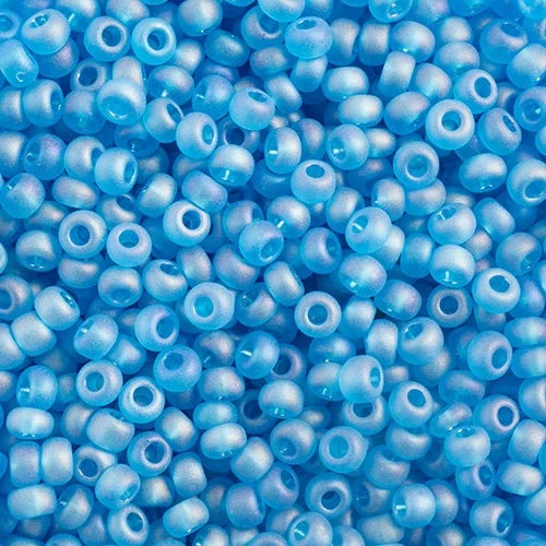 Czech Seed Beads 10/0 - Turquoise Matte AB