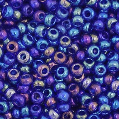 Czech Seed Beads 11/0 - Navy Blue AB (Transparent)