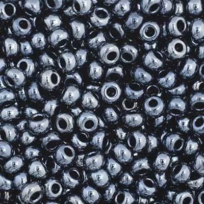 Czech Seed Beads 11/0 - Metallic Gunmetal