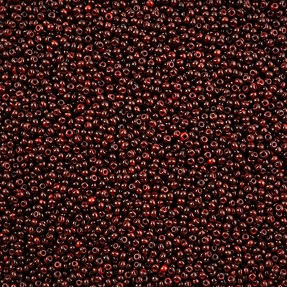 Czech Seed Beads 11/0 - Opaque Travertine On Red