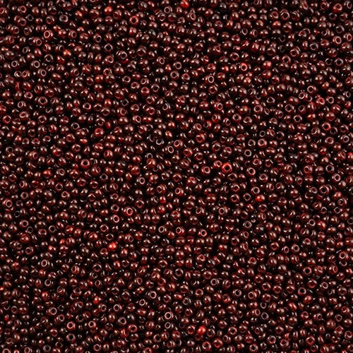 Czech Seed Beads 11/0 - Opaque Travertine On Red