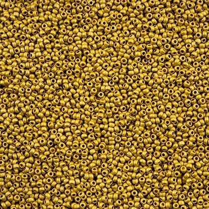 Czech Seed Beads 11/0 - Yellow Terra Metallic Matte