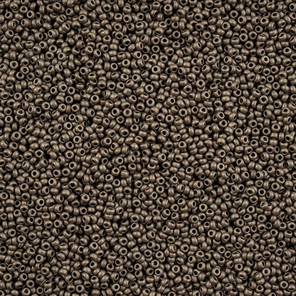 Czech Seed Beads 11/0 - Grey Terra Metallic Matte