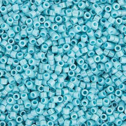 Miyuki Delica Beads 10/0 - Light Aqua Opaque Glazed Cluster