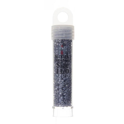 Miyuki Delica Beads 11/0 - Crystal Grey Ceylon Lined Dyed (vial)