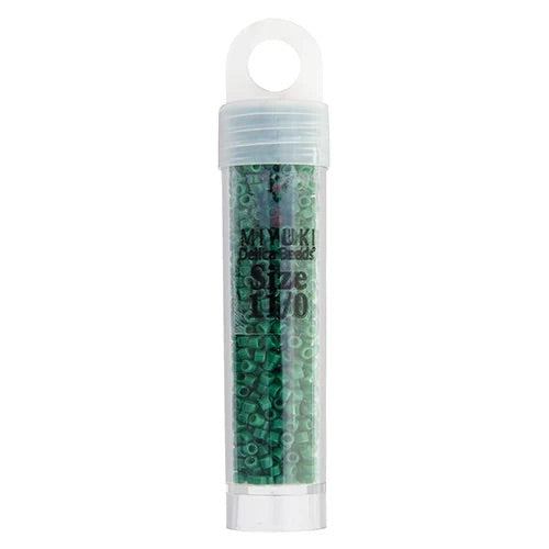 Miyuki Delica Beads 11/0 - Green Jade Opaque Dyed (vial)