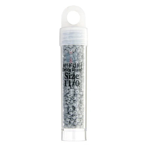 Miyuki Delica Beads 11/0 - Grey Ghost Opaque (vial)