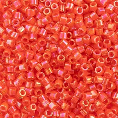 Miyuki Delica Beads 10/0 - Orange Opaque AB