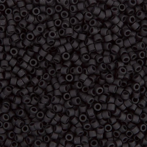 Miyuki Delica Beads 11/0 - Black Matte