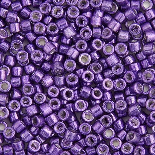 Miyuki Delica Beads 11/0 - Dark Lilac Opaque Galvanized Dyed