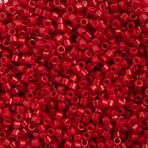 Miyuki Delica Beads 11/0 - Bright Red Matte Dyed