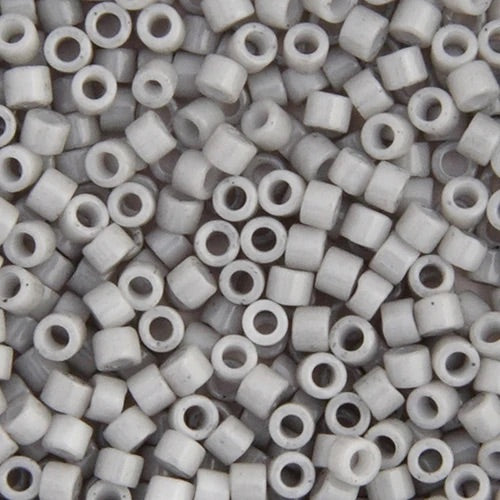 Miyuki Delica Beads 11/0 - Light Grey Smoke Opaque