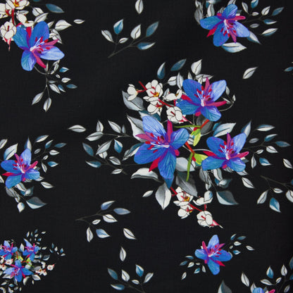 Cotton Floral (EP) - Arctic Floral by Martha Kyak (InukChic®) - Black/Lavender (detail)