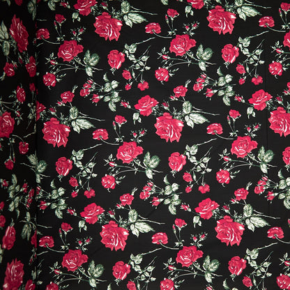 Cotton Floral - Vintage Rose #2 - Red