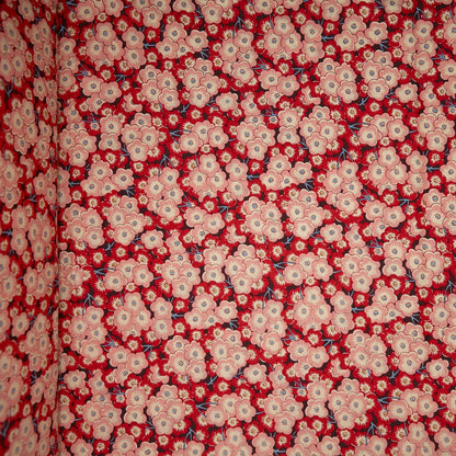 Cotton Floral - Daisy Field #2 - Red