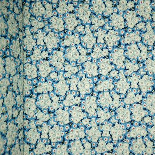 Cotton Floral - Daisy Field #2 - Blue