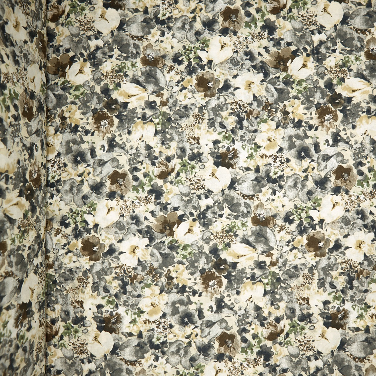 Cotton Floral - Bosquet - Grey