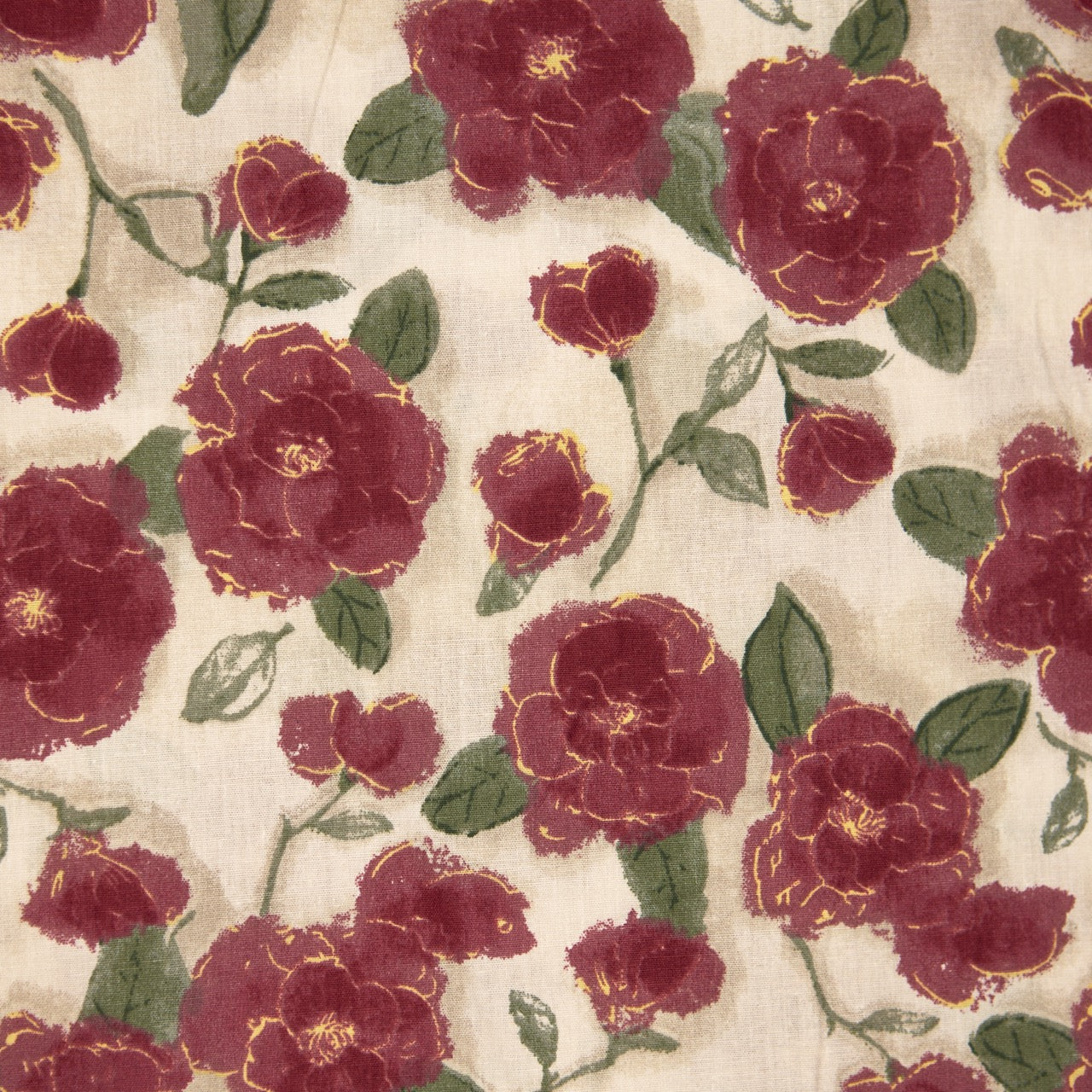 Cotton Floral - Antique Rose (detail)