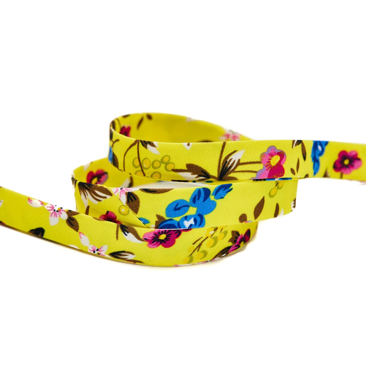 Ditsy Floral Bias - Yellow (swirl)