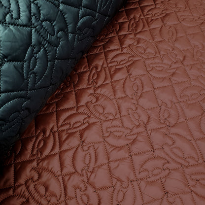 Embroidered Quilt 2-Sided - Ulu - Brown