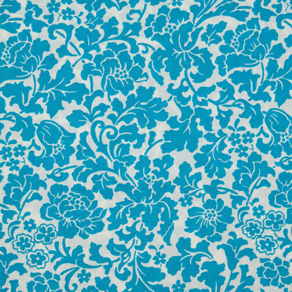 Quilting Cotton - Floral - Turquoise Flourish (detail)