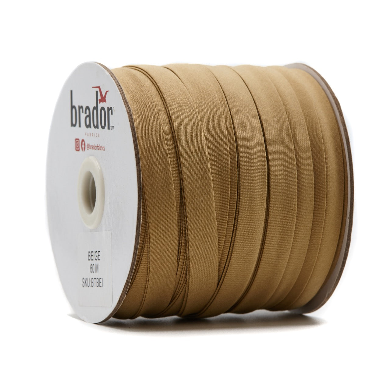 Bias Tape - Beige 13mm (roll)