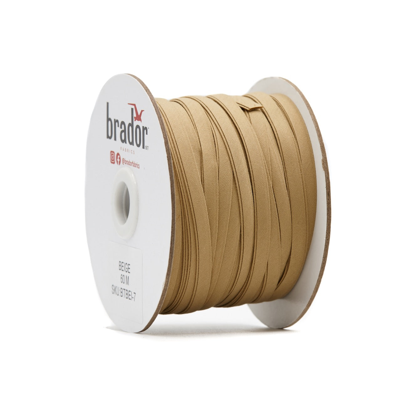 Bias Tape - Beige 7mm (roll)