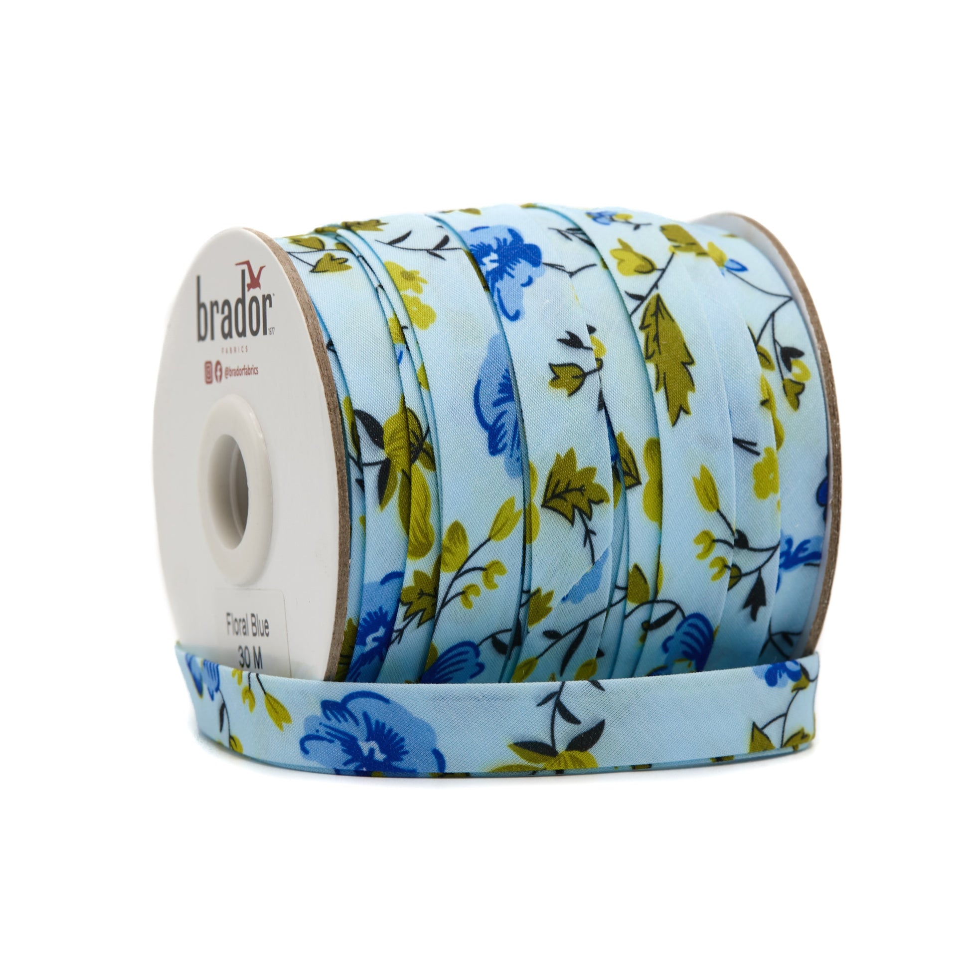 Floral Bias Tape - Blue 2 roll