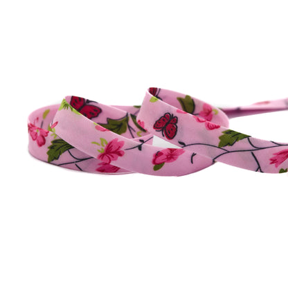 Floral Bias Tape - Pink 2 detail