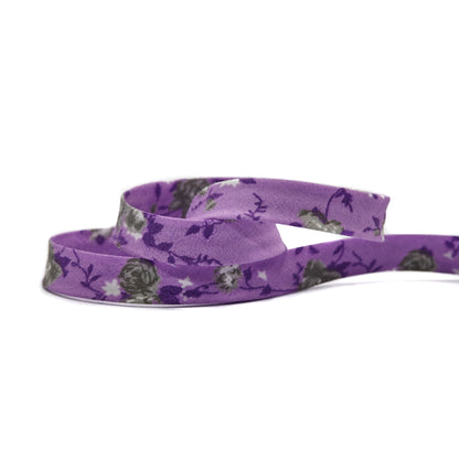 Floral Bias Tape - Purple 1 detail