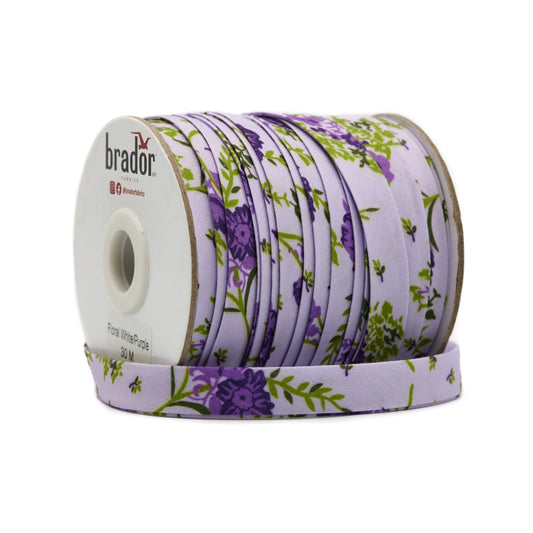 Floral Bias Tape - Purple 2 roll