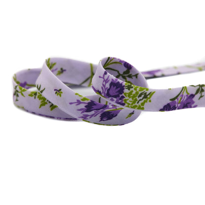 Floral Bias Tape - Purple 2 detail