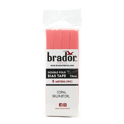 Bias Tape - Coral 13mm (pack)