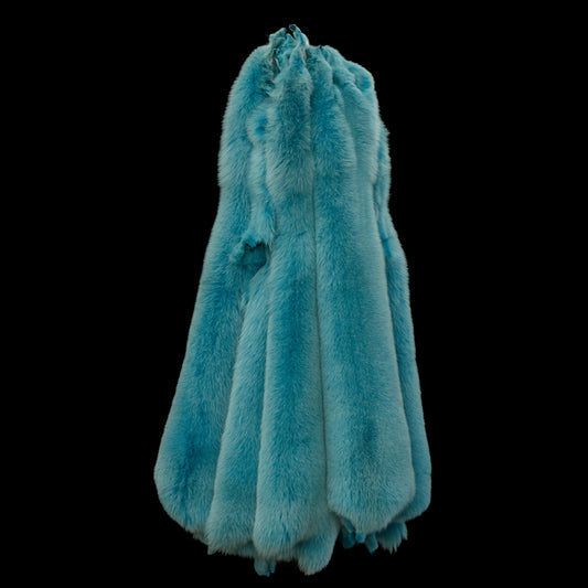 Dyed Shadow Fox Fur - Aqua